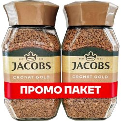 Jacobs Cronat Gold разтворимо кафе комбо пакет, 2 бр. х 200 г (400 г)