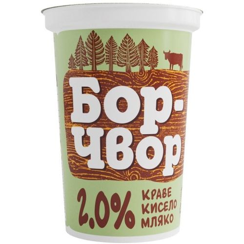 Бор Чвор краве кисело мляко 2% (400 г)