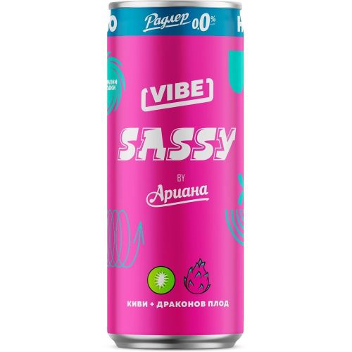 Ариана Радлер киви и драконов плод 0%, кен (330 мл)