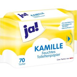 Ja! влажна тоалетна хартия с лайка, 2 бр. х 70 кърпички (140 бр.)