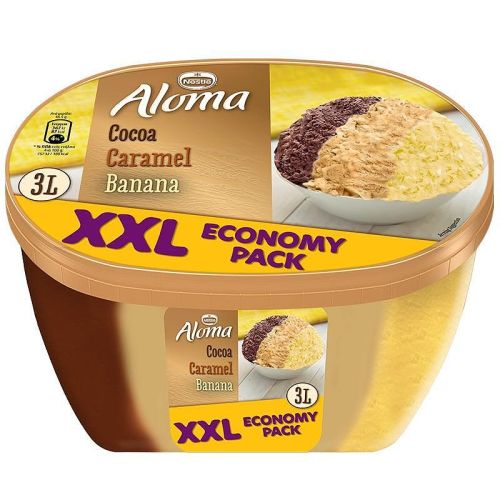 Nestle Aloma сладолед банан, карамел и шоколад (3 л)
