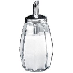 Fackelmann дозираща захарница, стъкло с метален дозатор, 160 мл (1 бр.)