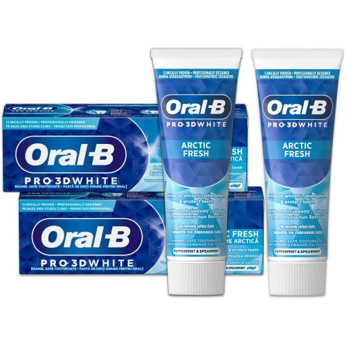 Oral-B Arctic Fresh Pro-3D White паста за зъби, 2 бр. х 75 мл (150 мл)