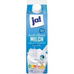 Ja! прясно краве мляко, полуобезмаслено 1.5% (1 л)