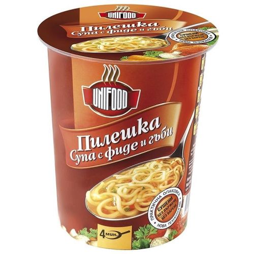 Unifood пилешка супа с фиде и гъби (60 г)