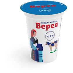 Верея краве кисело мляко 4.5% (400 г)