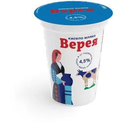 Верея краве кисело мляко 4.5% (400 г)