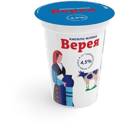 Верея краве кисело мляко 4.5% (400 г)