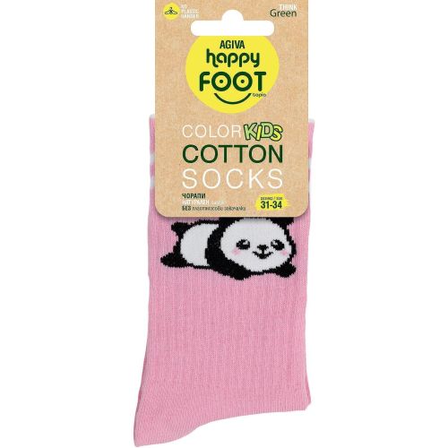 Happy Foottopia College детски чорапи, панда, памук, размер 31-34 (1 бр.)