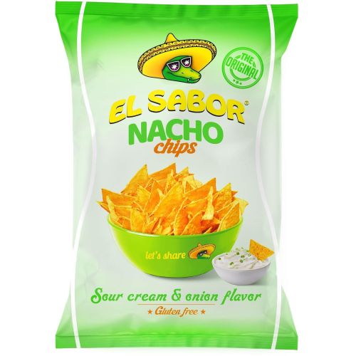 El Sabor начо чипс със сметана и лук (100 г)