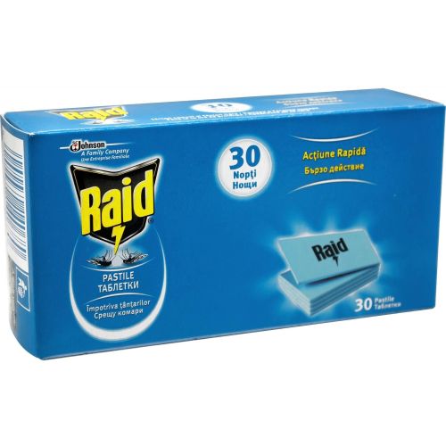 Raid ламинирани таблетки срещу комари (30 бр.)