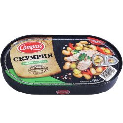Компас скумрия филе рибна салата с боб (180 г)