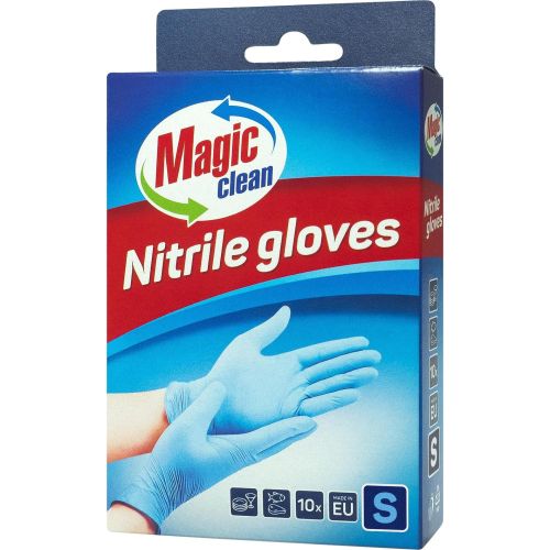 Magic Clean нитрилни ръкавици, размер S (10 бр.)
