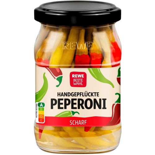 REWE люто пеперони в пикантен сос (300 мл)