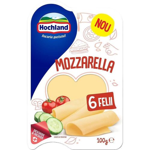Hochland сирене моцарела, слайс (100 г)