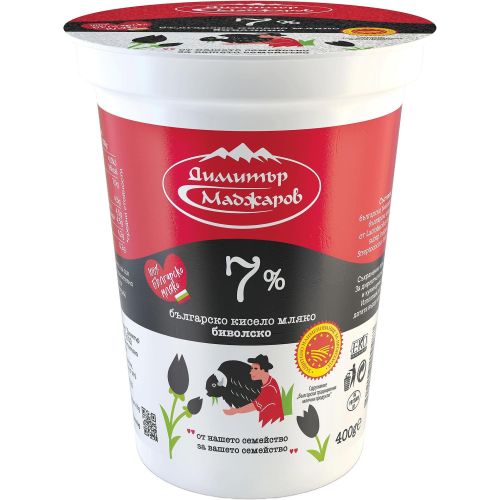 Маджаров биволско кисело мляко ЗПН 7% (400 г)