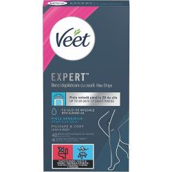 Veet депилиращи ленти за крака и тяло за чувствителна кожа (40 бр.)