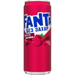 Fanta малини, без захар (330 мл)