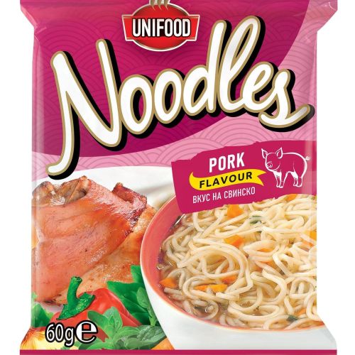 Unifood нудли с вкус на свинско (60 г)