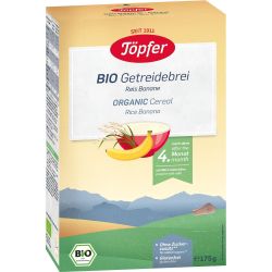 Topfer Lactana био безмлечна каша с ориз и банан, 4+ месеца (175 г)