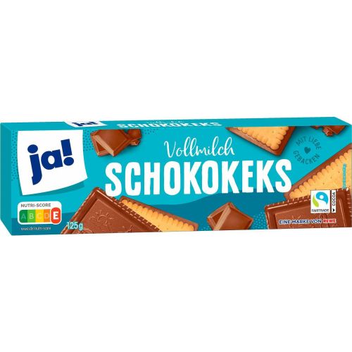 JA! бисквити с млечен шоколад (125 г)