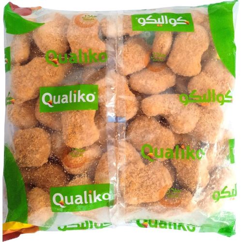Qualiko замразени панирани пилешки хапки от филе (1 кг)