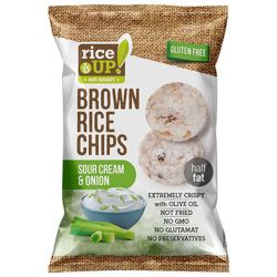 Rice Up оризов чипс със сметана и лук (60 г)