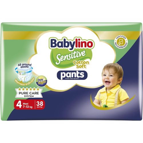 Babylino Sensitive Cotton Soft гащички 4, 7 - 13 кг (38 бр.)