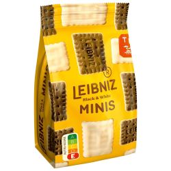Leibniz мини бисквити с бял шоколад и какаова бисквита Black & White (125 г)