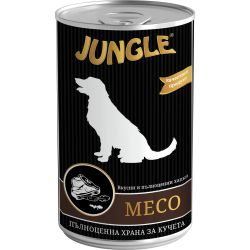 Jungle храна за кучета с късчета месо, консерва (1250 г)