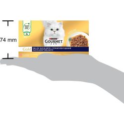 Purina Gourment Gold храна за котки със сьомга, 4 бр. х 85 г (340 г)