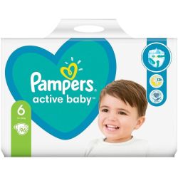 Pampers Active Baby Mega Box пелени Extra Large 6, 13 - 18 кг (96 бр.)