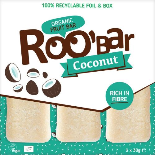 Roobar био кокосов бар, 3 бр. х 30 г (90 г)