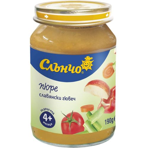 Слънчо пюре зеленчуково Славянски гювеч, 4+ месеца (190 г)