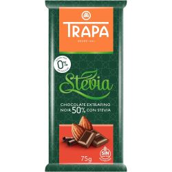 Trapa черен шоколад със стевия 50% (75 г)