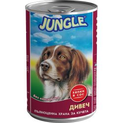 Jungle храна за кучета с дивеч, консерва (1240 г)
