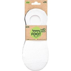 Happy Foottopia Premium терлици от памук, бял и черен, 35-38 номер (2 бр.)