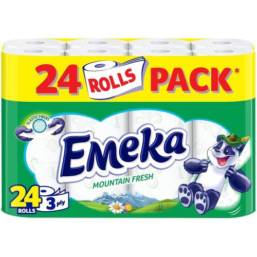 Emeka тоалетна хартия, трипластова, планинска свежест (24 бр.)