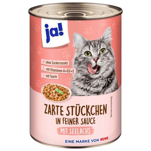 Ja! котешка храна консерва със сьомга (415 г)