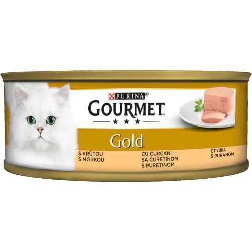 Purina Gourmet Gold храна за котки в зряла възраст, пастет, пуйка (85 г)