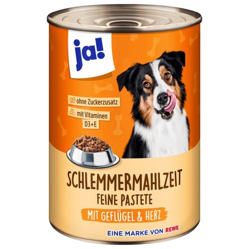 Ja! кучешка храна консерва със сърца (400 г)