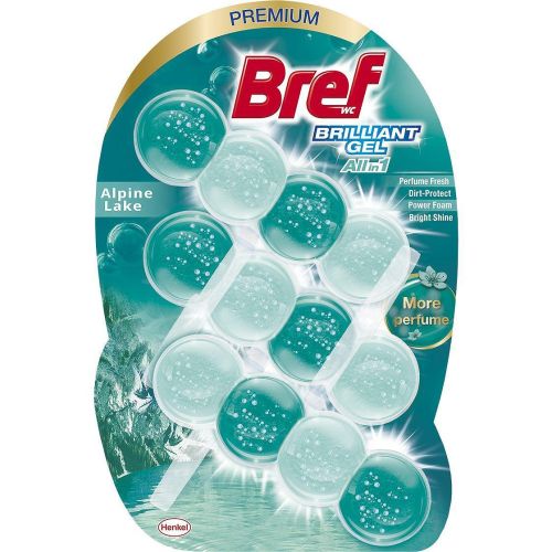 Bref Premium Allin1 Alpine Lake ароматизатор за тоалетна, 3 бр. х 42 г (142 г)