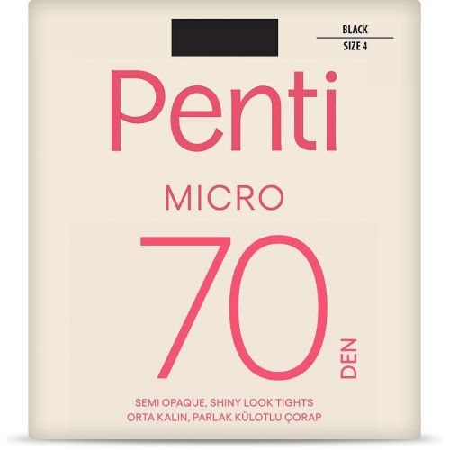 Penti чорапогащи Micro 70 DEN, черен, размер 4 (1 бр.)