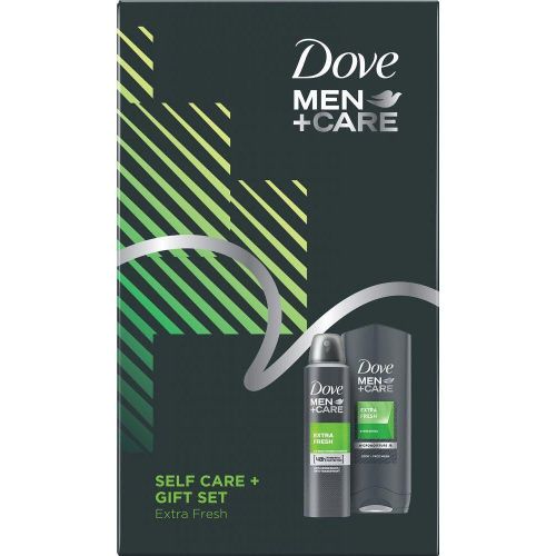 Dove Men +Care Extra Fresh комплект душ гел 250 мл, дезодорант спрей 150 мл (1 бр.)