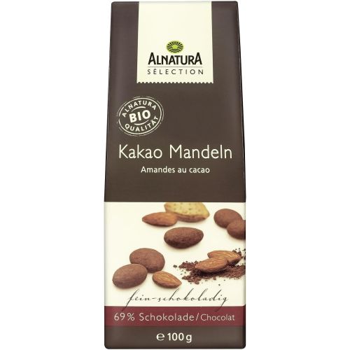 Alnatura Sélection био бадеми с какао и шоколад (100 г)