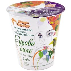 Бор Чвор краве кисело мляко Еньово биле 3.6% (300 г)