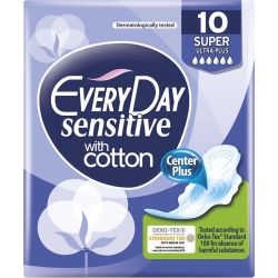 Everyday Sensitive with Cotton Super Ultra Plus дамски превръзки  (10 бр.)