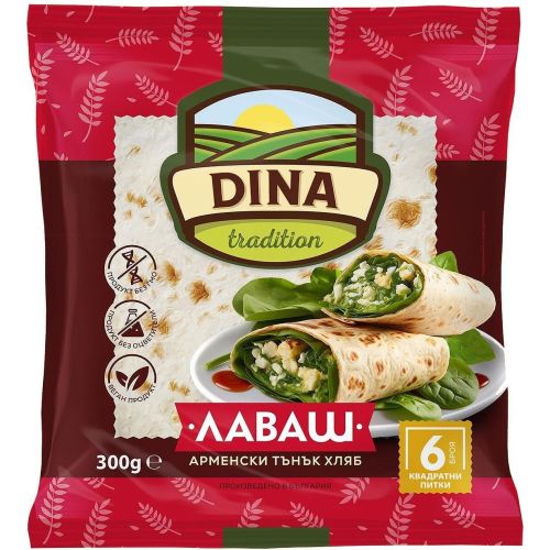 Dina традиционен лаваш арменски питки, 6 бр. (300 г)