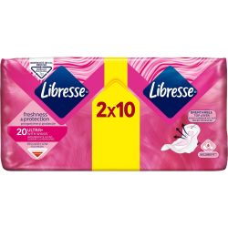 Libresse Ultra+ дамски превръзки с крилца, 2 бр. х 10 бр. (20 бр.)