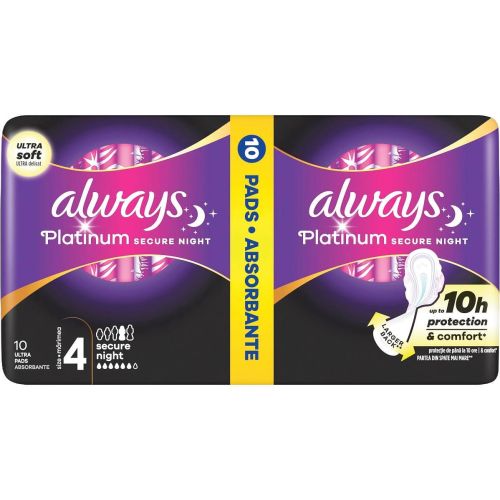Always Platinum Ultra Night дамски превръзки (10 бр.)